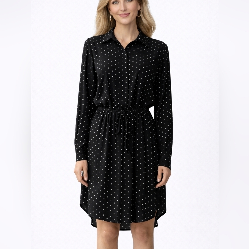 Gap FACTORY Retro Polka Dot Land Girl Shirt Dress